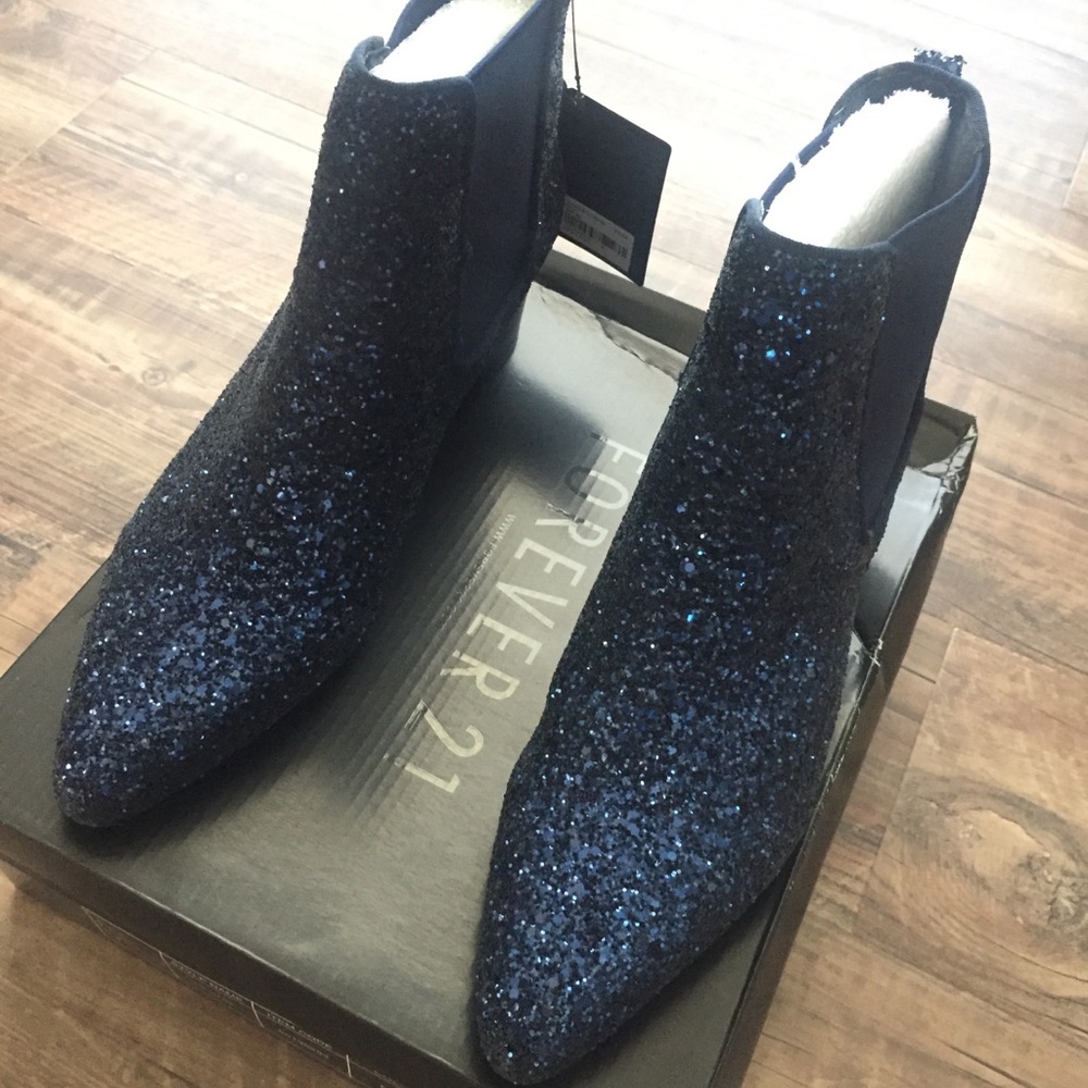 Forever 21 Glitter Chelsea Boots